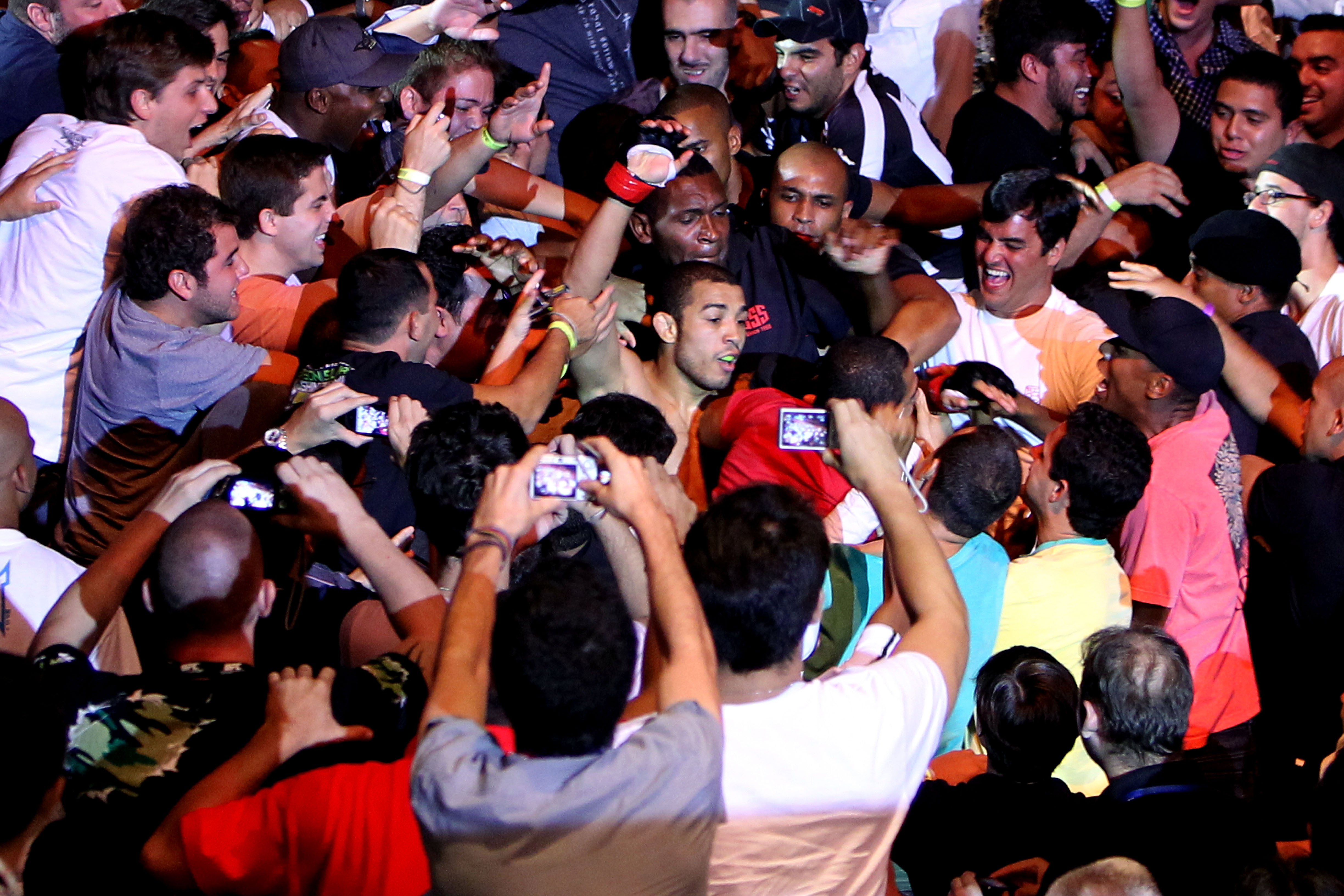 Jose Aldo in the crowd in Rio de Janeiro